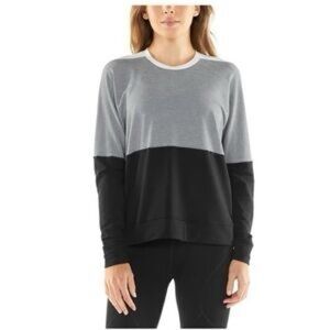 Icebreaker Merino Cool-Lite Top in Gray and Cream Size XS